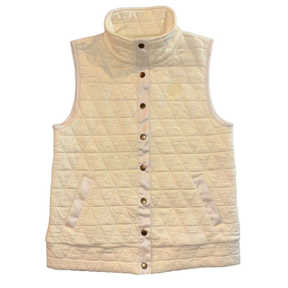 Mod-O-Doc Mododoc Cream Ivory Women’s Small Vest Front Logo